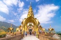 PHETCHABOON Ã¢â¬â DEC 8: Undefined traveler walk around Main pagoda at Wat Pha Sorn Kaew on December 8, 2013. are adorned with over